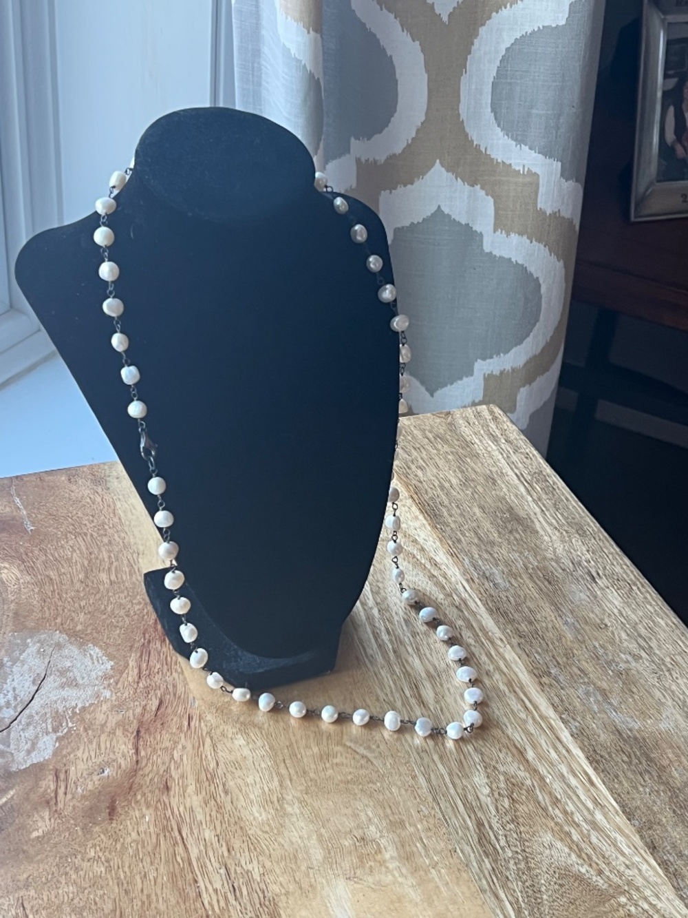 Silpada Long Pearl Station Necklace - "Fresh Catch" N1368 retired - Picture 3 of 5